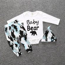 Charger l&#39;image dans la galerie, 3 pcs/set 2019 Autumn children&#39;s clothing newborn girls&#39; clothing sets cotton long-sleeved T-shirt+pants+headband clothes SY184