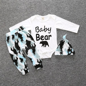 3 pcs/set 2019 Autumn children's clothing newborn girls' clothing sets cotton long-sleeved T-shirt+pants+headband clothes SY184