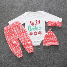 Charger l&#39;image dans la galerie, 3 pcs/set 2019 Autumn children&#39;s clothing newborn girls&#39; clothing sets cotton long-sleeved T-shirt+pants+headband clothes SY184