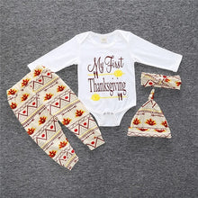 Charger l&#39;image dans la galerie, 3 pcs/set 2019 Autumn children&#39;s clothing newborn girls&#39; clothing sets cotton long-sleeved T-shirt+pants+headband clothes SY184