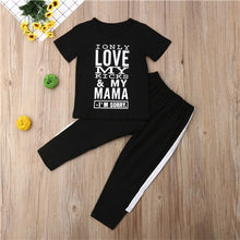 Charger l&#39;image dans la galerie, New Cotton Children Set Letter Printed Short Sleeve Tshirts Tops+Pants 2Piece Boby Children In Boys&#39; Clothing Sets