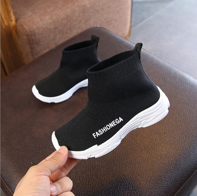 Solid color children's socks shoes 2018 spring autumn fashion casual kids sneakers boys and girls baby knitted breathable shoes